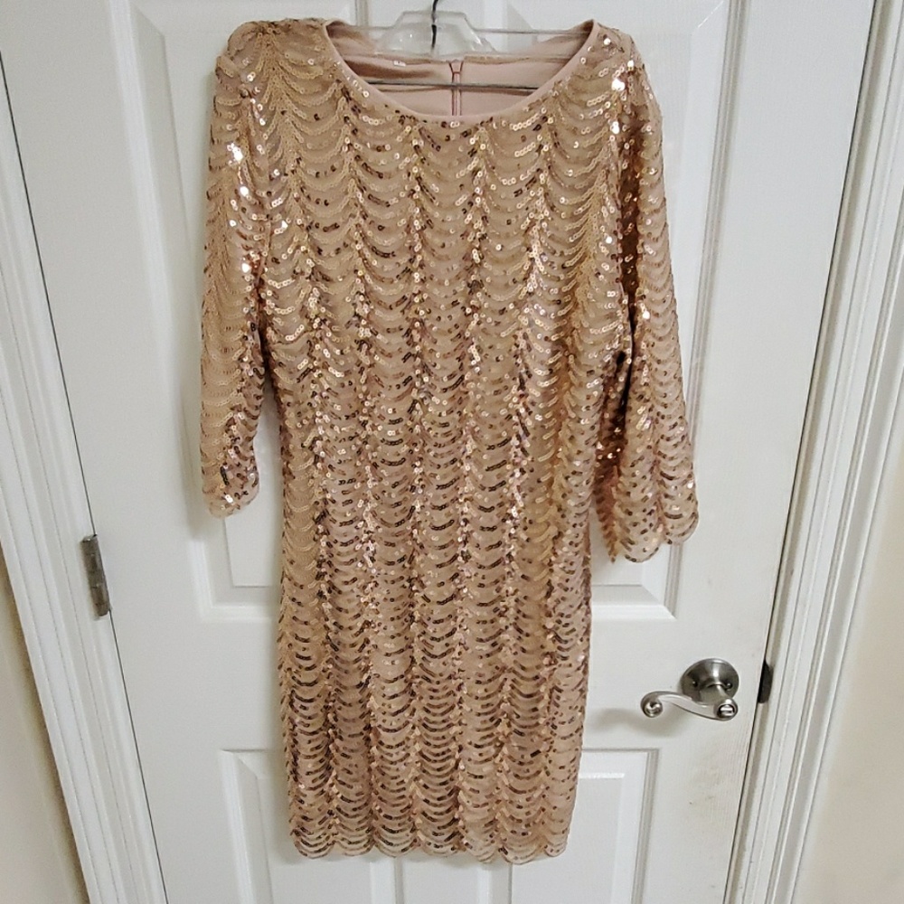 Sequin scallop dress